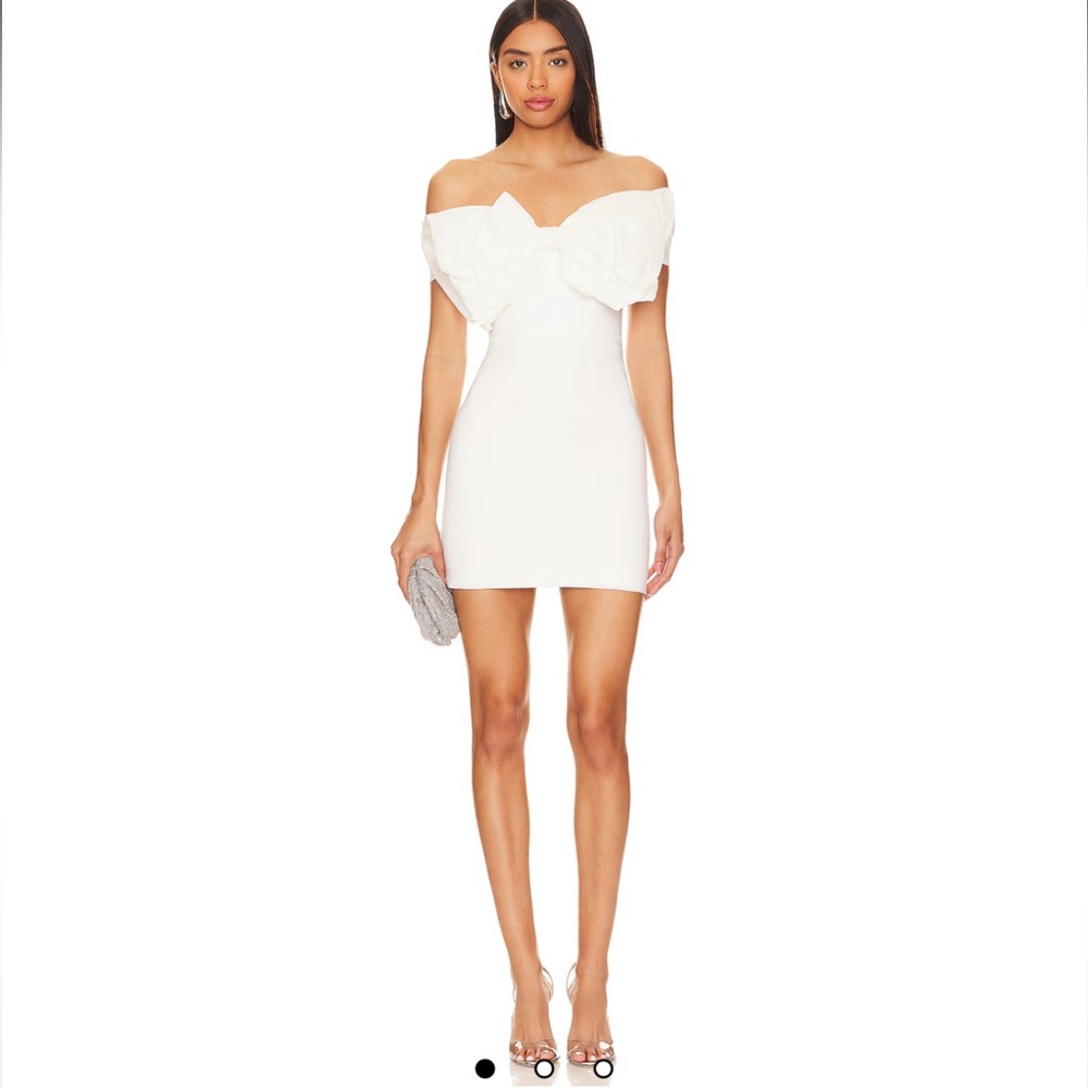 Bardot Off-Shoulder White Mini Dress